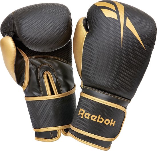 Reebok bokshandschoenen goud/zwart 16oz van Reebok