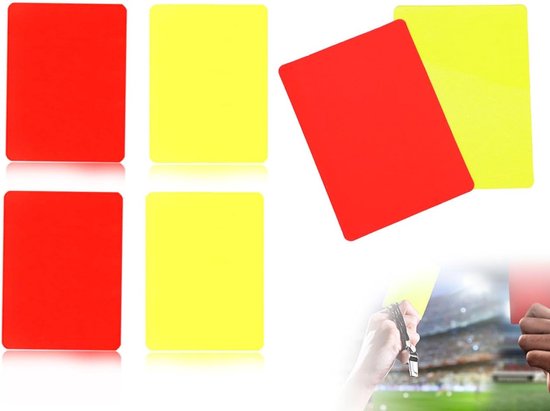 Referee Cards - Gele & Rode Kaart - Scheidsrechter Sports - Scheidsrechter Tools voor Basketball, Voetbal, School Sport (7.5 x 10.5 cm) van Merkloos	