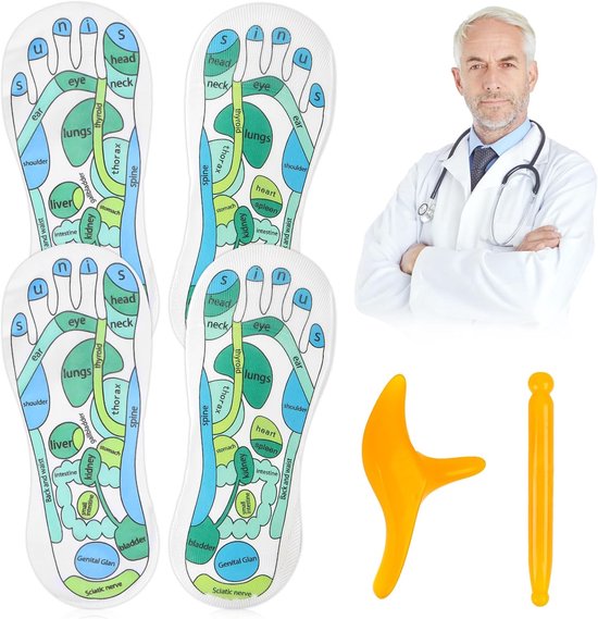 Reflex Zone Massage Socks, 2 Pairs of Foot Massage Socks Foot Massage Socks with Acute Pressure Tool Reflexology Sock Set, Pressure Point Socks for Foot Reflex Zones, Massage for Men and Women (B) van The Basics