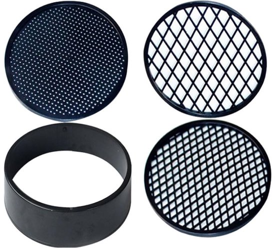 Regelbare tuinzeef van kunststof - 4 in 1 - 12 cm - Compostzeef - Zandzeef - Rond - Zwart - voor huistuinplanten van Talen Tools