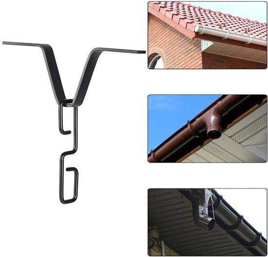 Regenkettinghaken zijn geschikt voor V-vormige montage van regenkettingklemmen en regenkettingankers bij de uitmonding van regenpijpen in sloten. van Zincalume