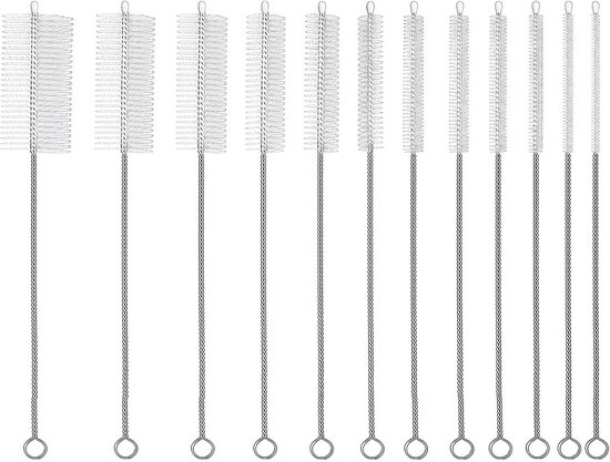 reinigingsborstel, 10 stuks, 30 cm, reageerbuisjes, borstel, fles, reinigingsborstels, melkslangborstel, buisborstel, reiniger voor het reinigen van openingen