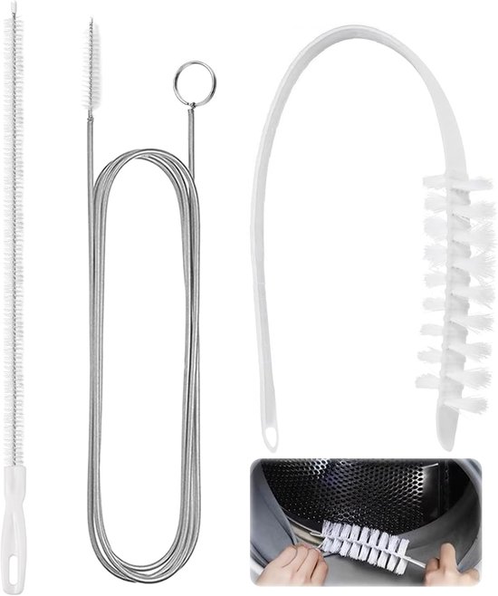 reinigingsborstel met lange handgreep, 45 cm, reinigingsborstel, afvoer, huishouden voor afvalwaterkanalen, 155 cm, flexibele afvoerborstel, voor luchtontvochtiger, airconditioning