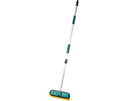 Reinigingsborstel met steel - Schoonmaakborstel kamperen - Buiten schoonmaken - Uitschuifbare steel - 175 cm lengte