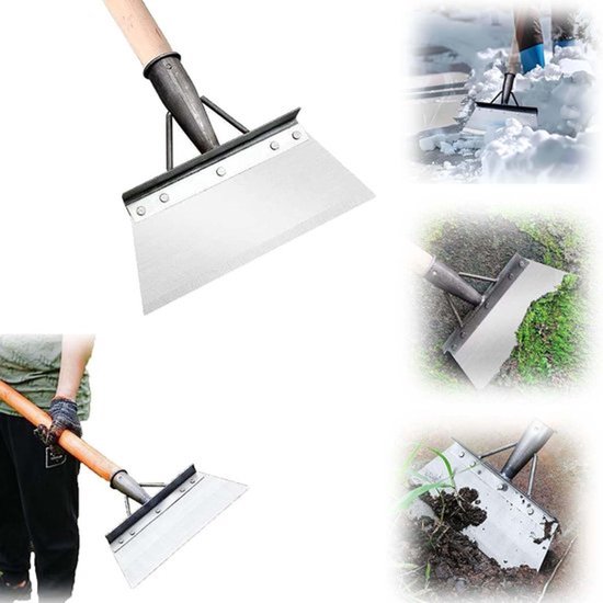 Reinigingsschep 27 cm - Multifunctioneel - Tuinschep - Onkruidbestrijding - Sneeuwruimen - Roestvrij staal - Duurzaam ontwerp