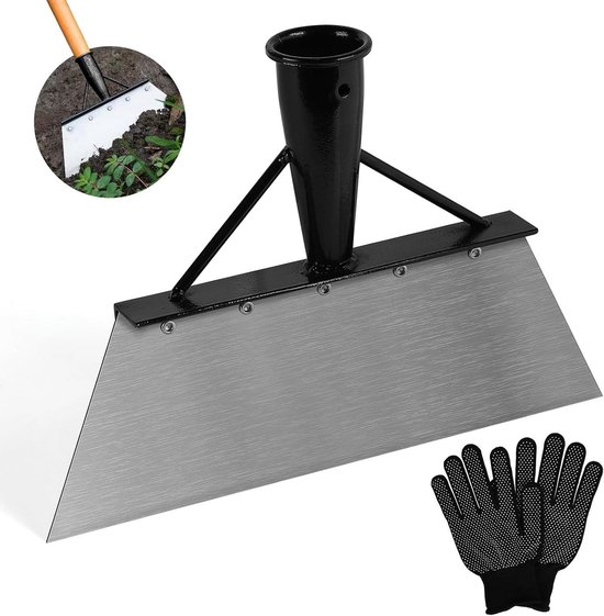 Reinigingsschep van 26 cm voor tuinieren, multifunctioneel gereedschap van mangaanstaal, onkruidverwijderaar voor wieden en mos verwijderen. van Merkloos	