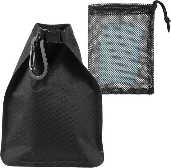 Reiszeepzak - waterdichte zeephouder - sneldrogend zeepzakje met hangende badkamer mesh caddy en haak - reizen zeepcontainer - gym douchetas essentials voor shampoo bars en conditioner bars van Merkloos	