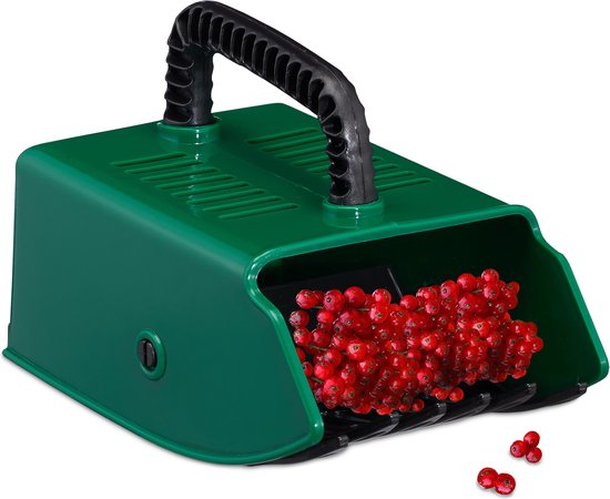 Relaxdays bessenplukker - kunststof - aalbessen - bosbessen - bessenkam - groen/zwart van Relaxdays