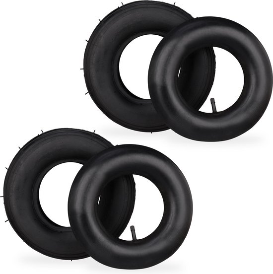Relaxdays kruiwagenband met binnenband - set van 2 - 3.50-6" - luchtband - tot 136 kg van Relaxdays