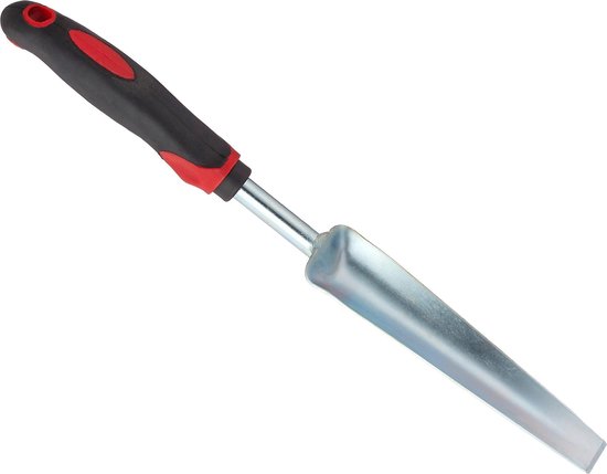Relaxdays onkruidsteker - 37,5 cm lang - ergonomisch handvat - van staal - zwart-rood van Relaxdays