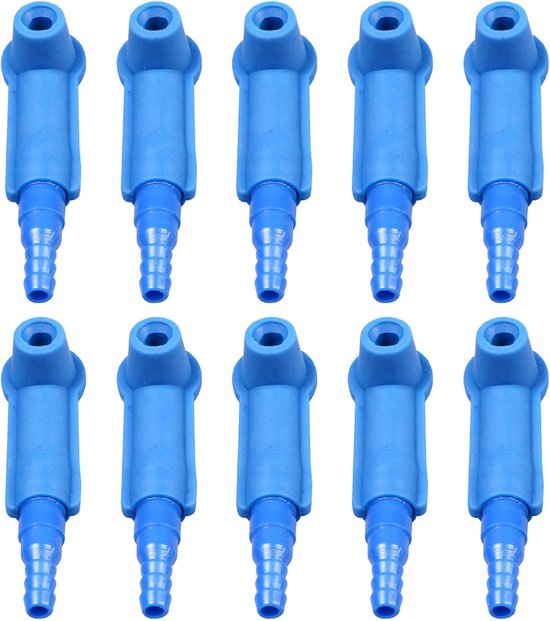 Remontluchtingsapparaat - set van 10 stuks - voor auto - vrachtwagen - olieverversing - ontluchtingsadapter voor remvloeistofwisselaar - ontluchting - onderhoudsgereedschap - universele remontluchter - hydraulische systemen - remsysteemonderhoud van Merkloos	