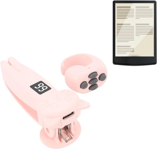 Remote Control Page Turner, Bluetooth Page Turner Clicker for Electronic Book Phone Tablet, Portable Camera Video Recording External Triggers for Android for IOS (PINK) van Merkloos	