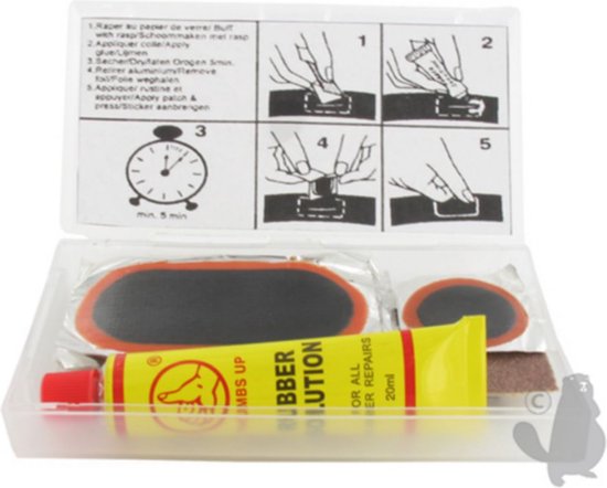 REPARATIEPATCH 5 GROOT 70X32MM + 2 KLEIN DIA 30MM van Simson