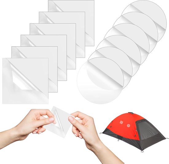 Reparatiepleisters voor zwembad - 24 stuks - transparant - reparatieset voor gordijn van TPU - waterdichte patches voor tenten en opblaasbare zwembaden van Merkloos	