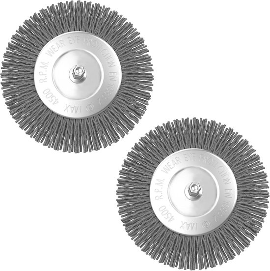 Reserve borstels - Nylon voegenborstels - Voegen reinigen - Voor krasgevoelige ondergronden - 2 stuks
