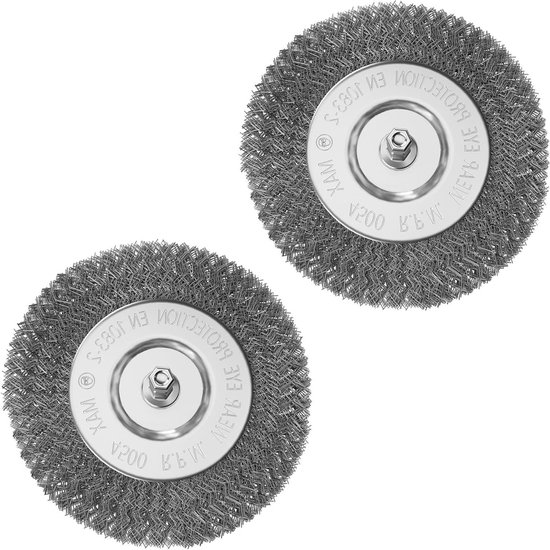 Reserve voegborstels - Voegenreiniger borstels - Terrassen reinigen - Voor krasbestendige ondergronden - 2 stuks - Metaal van Merkloos	