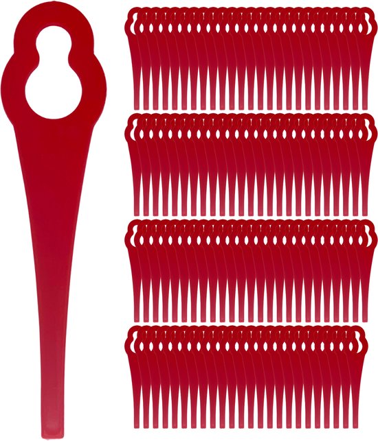 Reservemes geschikt voor Einhell GE-CT 18 Li GE-CT 18/24 Li - Kunststof mes voor kantentrimmer - Pak van 100 van Wolpcio