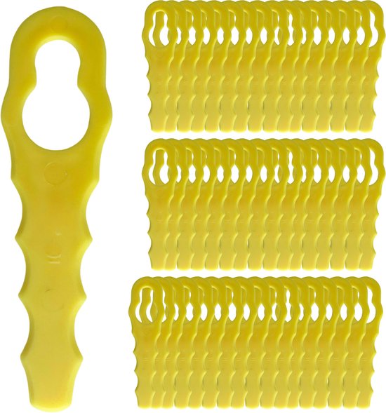 Reservemes RAC155 RAC157 RAC158 geschikt voor Ryobi Edge cutter dubbele kop Gekartelde messen - Pak van 50 van Agri-Fab