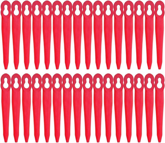 Reservemesjes Grasmaaier - Plastic Mesjes Bosmaaier - Gazon Onderhoud - Duurzaam Nylon Materiaal - 40 Stuks - Wit