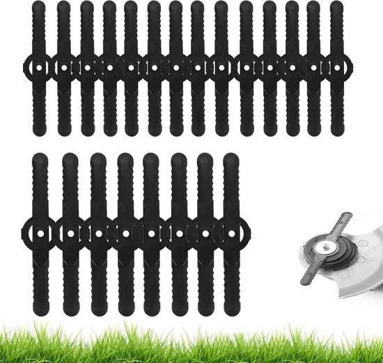 Reservemessen, 60 stuks reservemesjes, 5 mm trimmer, reservemes, compatibel met verschillende accu-grastrimmers, reservemes, grastrimmer voor tuinterras (zwart) van Merkloos	