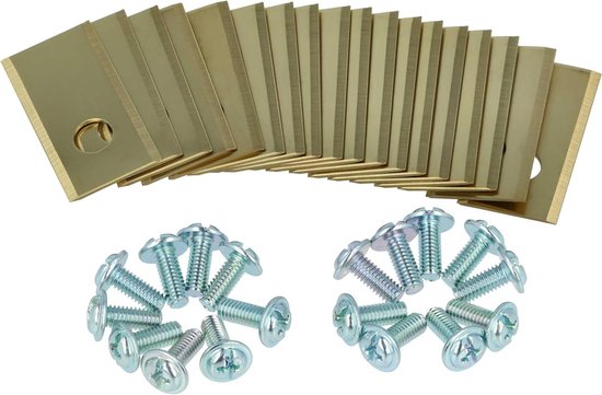 Reservemessen Grasmaaier - Robotmaaier messen - Gazon Onderhoud - Hoge Snijefficiëntie - 35 x 18 mm - Goud