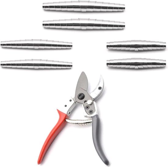 Reserveveren set - 6 stuks roestvrijstaal, snoeischaar veer 6 cm 7 cm 8 cm, verbeterde snijprestaties, voor tuiniers en doe-het-zelvers van Merkloos	