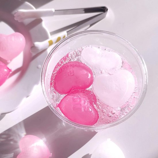 Reusable Ice Cubes, 15 Pcs Heart Shaped Ice Cubes Whiskey Cooling Stones Drinks Cooling Ice Cubes with Storage Box for Beer Wine Cooler Pub Bar Accessories van Merkloos	