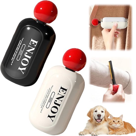 Reusable Lint Rollers 2 in 1 Washable Sticky Gel Lint Roller Washable Portable Sticker for Pet Hair Clothes Hair van Merkloos	