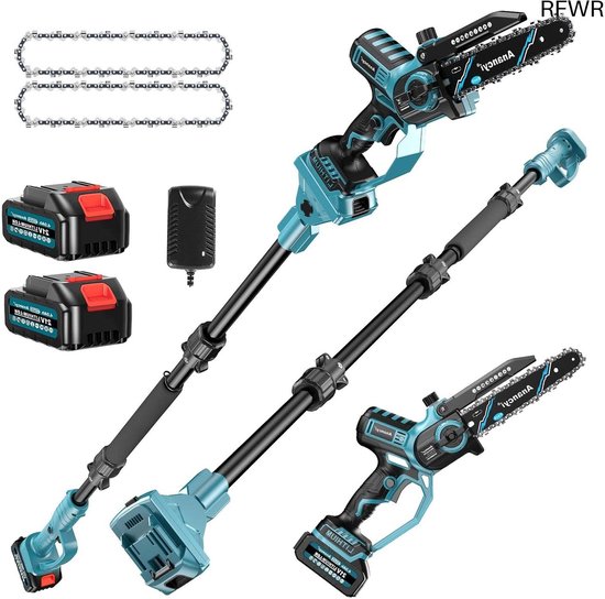 RFWR® 2-in-1 Mini Kettingzaag met Telescopische Takkenzaag - Ideaal voor Hoge Takken van RFWR