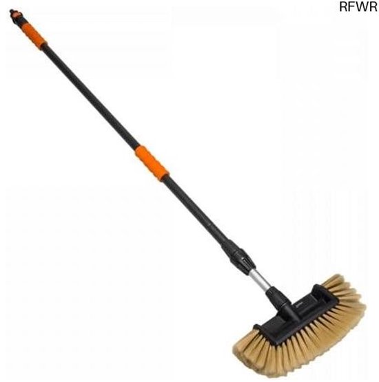 RFWR® Autowasborstel met telescopische handgreep - Ideaal voor het reinigen van voertuigen en tuingebieden van RFWR