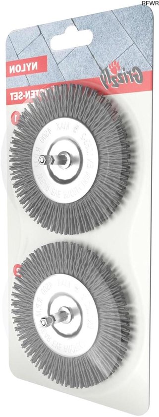RFWR® Elektrische Voegenborstel Set van 2 – Nylon Reserveborstels voor Efficiënte Vegen van RFWR