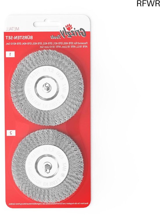 RFWR® Elektrische Voegenborstelset - 2 Draadborstels voor Voegreiniging van RFWR