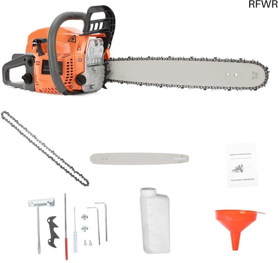 RFWR® Krachtige 58cc Benzine Kettingzaag 20 Inch voor Houtbewerking van Merkloos	