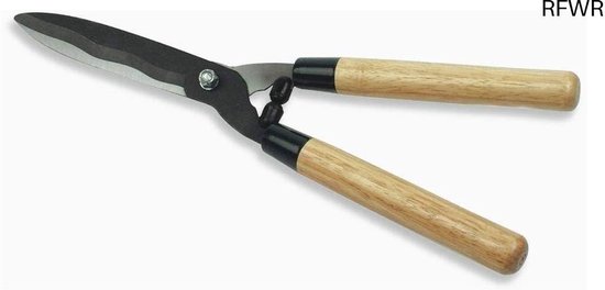 RFWR® Professionele Heggenschaar met Houten Handgrepen en Gekarteld Mes van Merkloos	