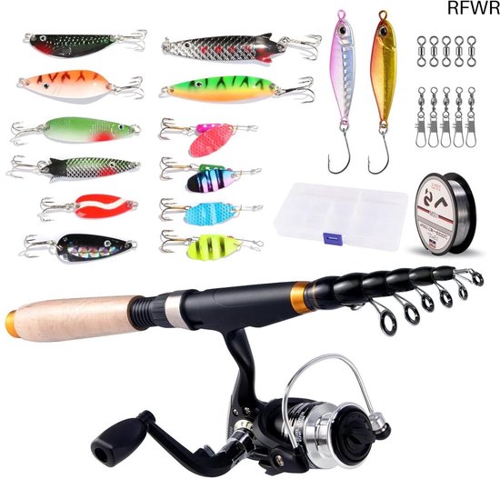 RFWR® Telescopische Hengel en Haspel Set voor Forel Vissen van RFWR