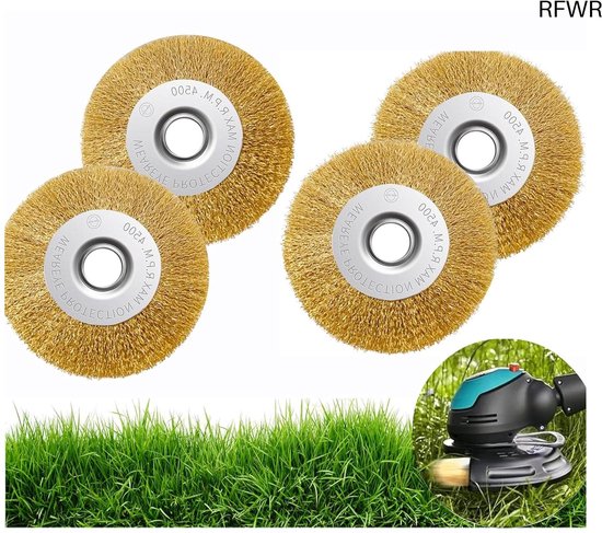 RFWR® Voegenborstel Set - 4-delige Multibrush Accessoires voor Effectieve Onkruidbestrijding van RFWR