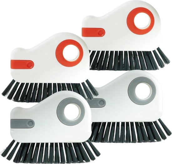 Ribbelreinigingsborstel multifunctionele voegenzuigmond voegenreinigingsborstel - stijve borstelharen - verborgen schraper - voegenreinigingsgreepborstel - schuifraam rails - grijs voegenborstel badkamer van IMEYA