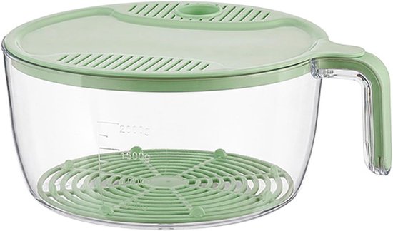 Rice Washing Strainer, Portable Rice Cleaner Strainer Grips Strainers with Lids, Rice Strainer for Kitchen, Reusable Rice Wash Bowl Versatile Comfortable Grip Non-Slip (S) van Merkloos	