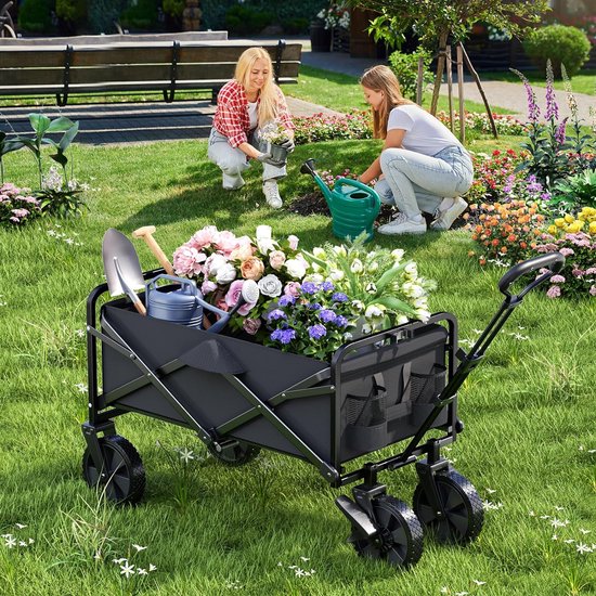 Riokem ® Opvouwbare en Draagbare Tuinwagen voor Zware Lasten, Camping, en Outdoor Activiteiten van Riokem