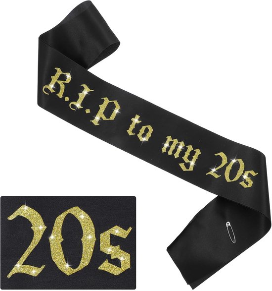 RIP to My 20s - Verjaardagsdecoraties - Persoonlijke Sjerp - R.I.P 20ste Verjaardag - Afscheid Party Decor van Merkloos	