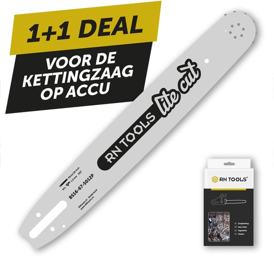 RNtools Kettingzaagblad 40 cm 325 1.3 mm LiteCut - o.a. Stihl + zaagketting van Merkloos	