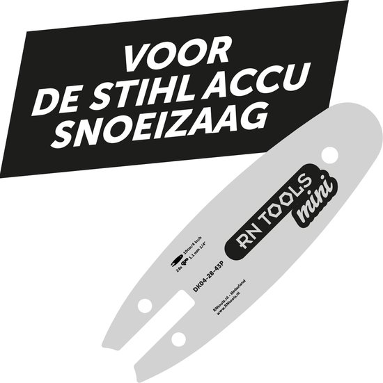 RNtools Zaagblad 10 cm 1/4 1.1 mm Mini - voor Stihl Accu Snoeizaag GTA