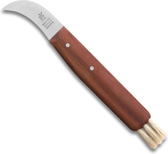 Robert Herder Champignonmes - RVS - Tourneermes - Lemmet 4.6 cm - Heft Pruimenhout van Robert Herder