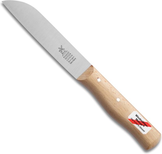 Robert Herder Zwoller Groentenmes - Carbonstaal - Lemmet 118 mm - Heft Beukenhout van Merkloos	