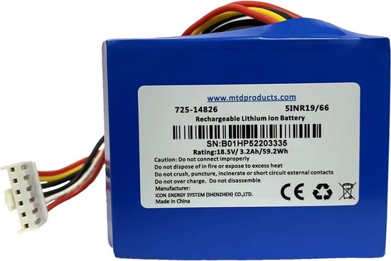 Robomow Accu - Accu voor RK1000, RK1000pro, RK2000 en RK2000pro - Battery 5 Ah van Merkloos	