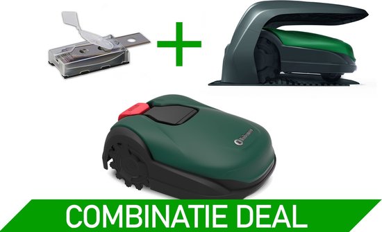Robomow Robotmaaier RK1000pro 1000 m² 45% Helling Combo deal (RK1000 PRO + RK Robohome + messenset) - Randmaaifunctie - grasmaaier van Merkloos	