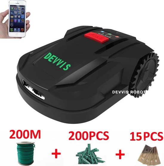 Robotgrasmaaier - Robotmaaier - 2024 Bijgewerkte 7e Generatie Devvis Robotmaaier - 800m2 Werkcapaciteit van Devvis