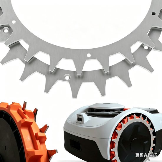 Robotische spikes - RVS - geschikt voor Navimow i105E-i108E - 3 mm diameter - 255 mm - Accessoires voor robotmaaiers - inclusief 12 roestvrijstalen schroeven - De spikes zijn ontbraamd van Merkloos	
