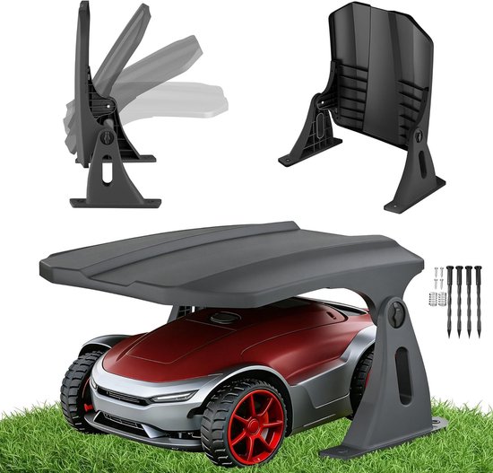 Robotmaaier Garage ABS - Weerbestendige Garage voor Robotmaaier - UV-bestendig Beschermhuis met Opvouwbaar Dak - Accessoire voor Tuinrobotmaaiers - NAIZY van Merkloos	