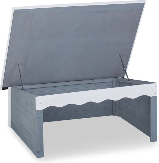 robotmaaier garage - hout - weerbestendig dak - 46 x 108 x 82 cm - buiten van VONROC